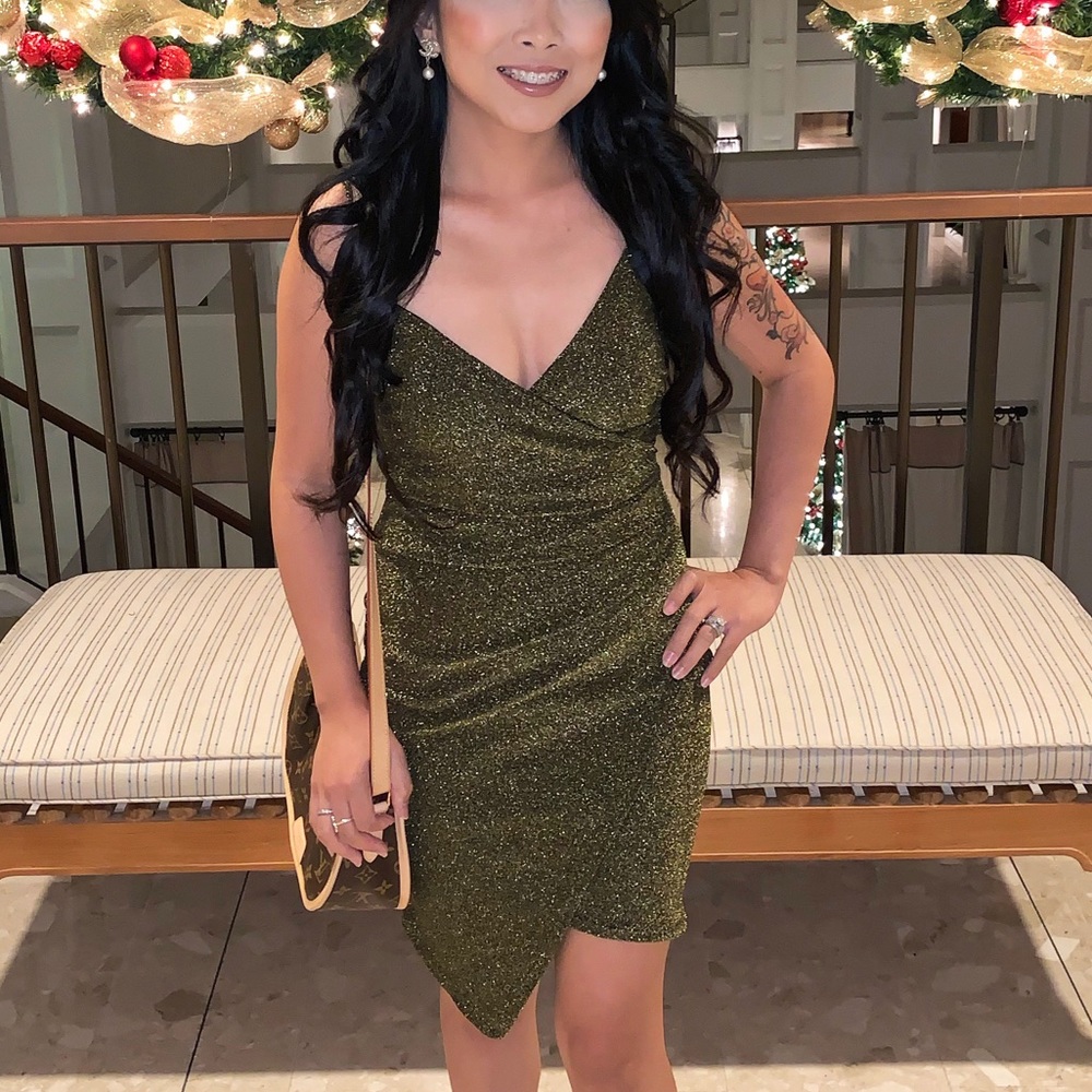 Charlotte Russe gold dress
